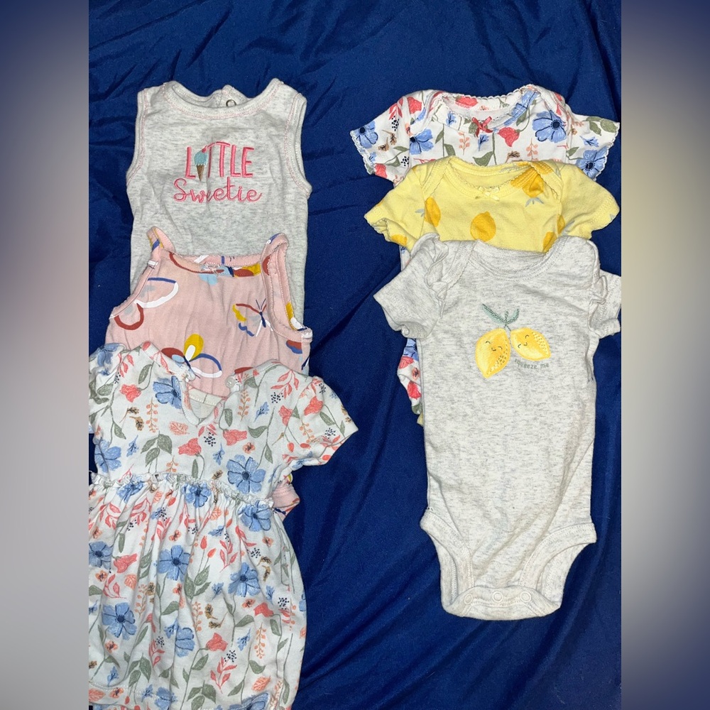 Carter's Colorful Floral and Lemon One Pieces